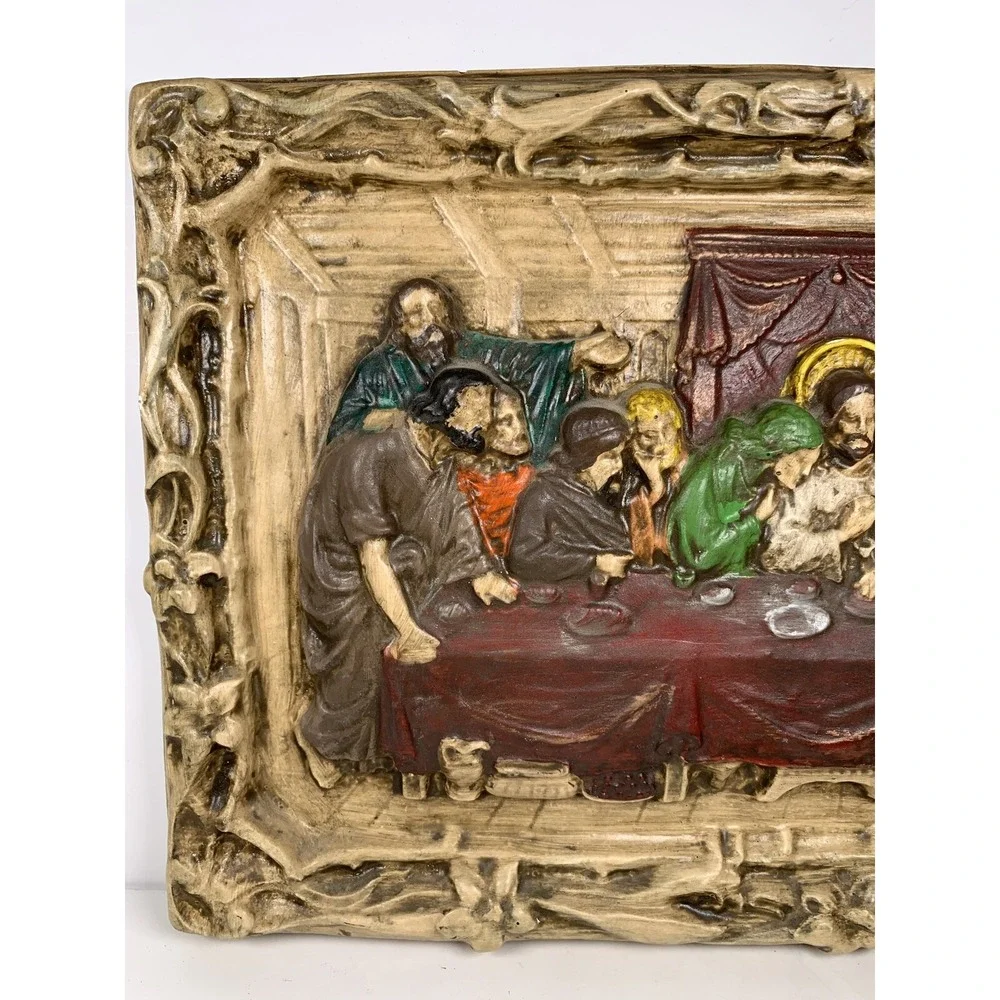 Ceramic LAST SUPPER Picture‎ Wall Decor Religious 14x9 Unbranded Christianity